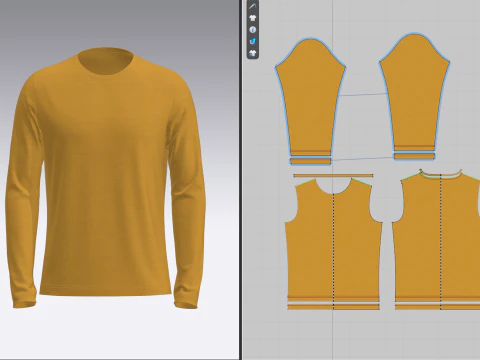 Camisa masculina Modelo 3D