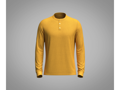 Mens Mandarin Collar Jersey 3D Модель