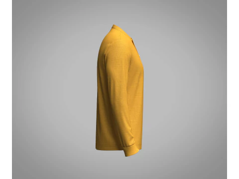 Mens Mandarin Collar Jersey 3D Model