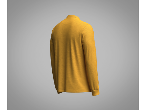 Mens Mandarin Collar Jersey 3D Модель