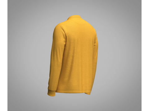 Mens Mandarin Collar Jersey 3D Модель