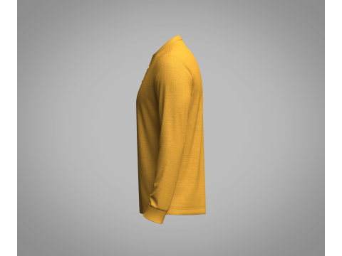Mens Mandarin Collar Jersey 3D Модель