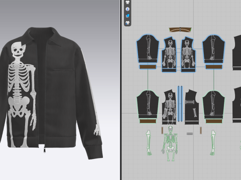 Male Skeleton Jacket Modelo 3D