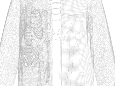 Male Skeleton Jacket Modelo 3D