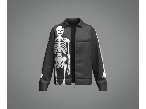 Male Skeleton Jacket 3D Model
