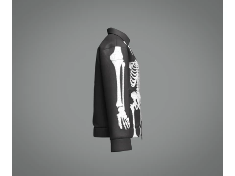 Male Skeleton Jacket 3D Model