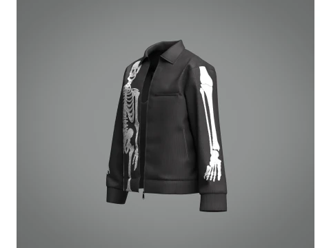 Male Skeleton Jacket 3D Model