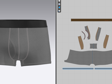 Mens Boxer Brief With Pouch 3D-Modell