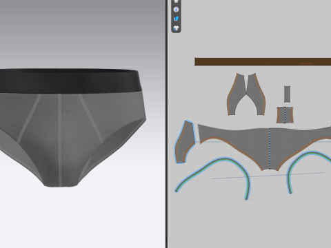 Mens Brief Model 3D