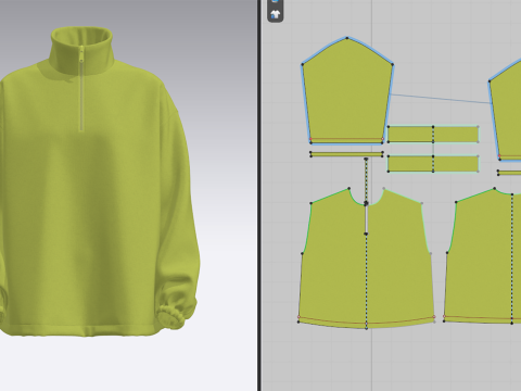 Womens Oversized Jacket 3D-Modell