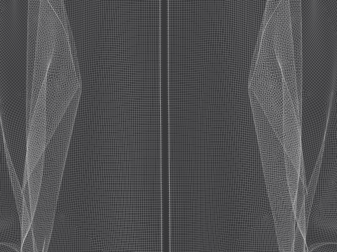 Womens Oversized Zipper Jacket 3D-Modell