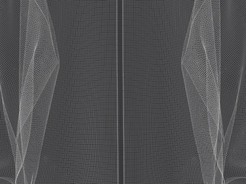 Womens Oversized Zipper Jacket 3D Model