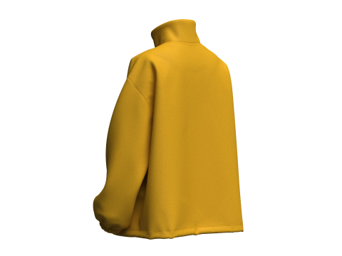 Womens Oversized Zipper Jacket 3D-Modell