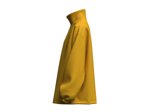 Womens Oversized Zipper Jacket 3D Model