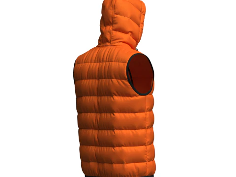 Colete masculino com capuz Modelo 3D