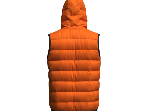 Colete masculino com capuz Modelo 3D