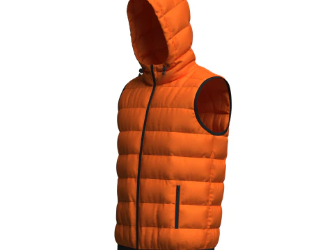 Colete masculino com capuz Modelo 3D