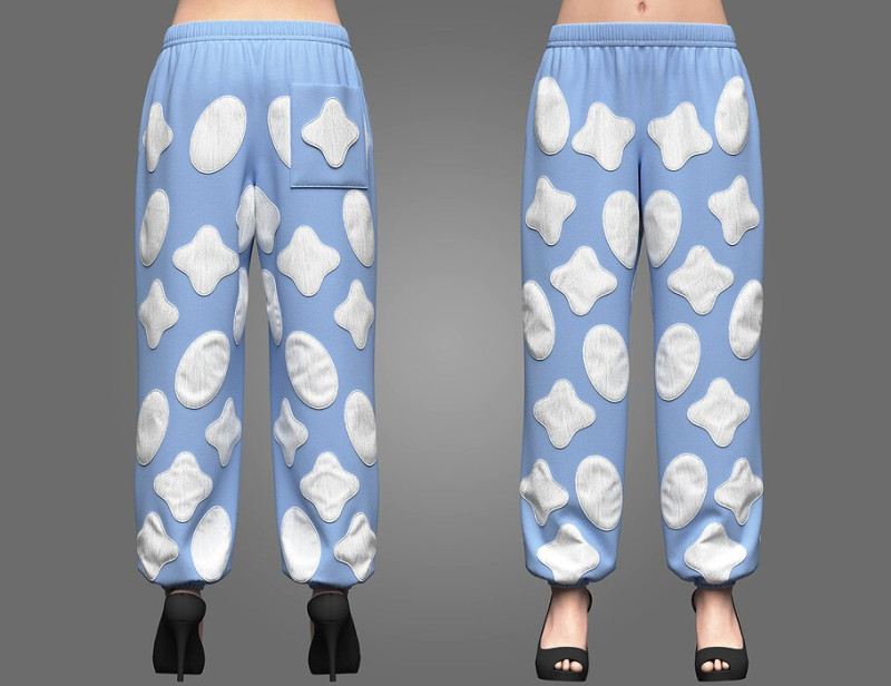 Womens Patch Jogger Model 3D .c4d .max .obj .3ds .fbx .stl .blend