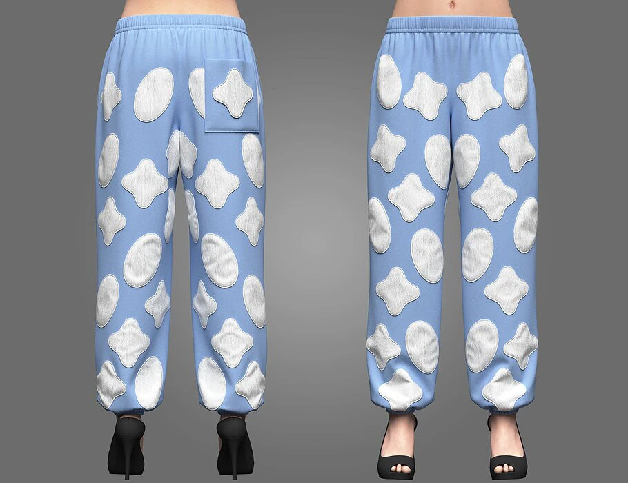 Jogger feminino com patch Modelo 3D .c4d .max .obj .3ds .fbx .stl .blend 