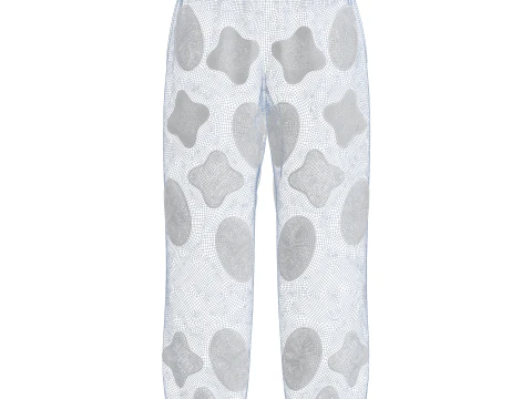 Jogger feminino com patch Modelo 3D