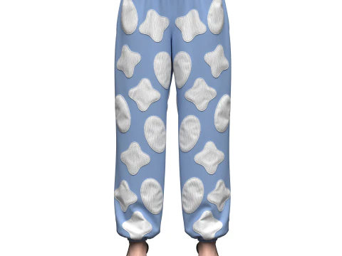 Jogger feminino com patch Modelo 3D