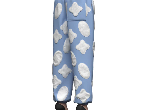 Jogger feminino com patch Modelo 3D