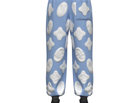 Jogger feminino com patch Modelo 3D