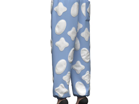 Jogger feminino com patch Modelo 3D