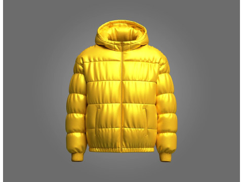 Mens Puffer Jacket 3Dモデル