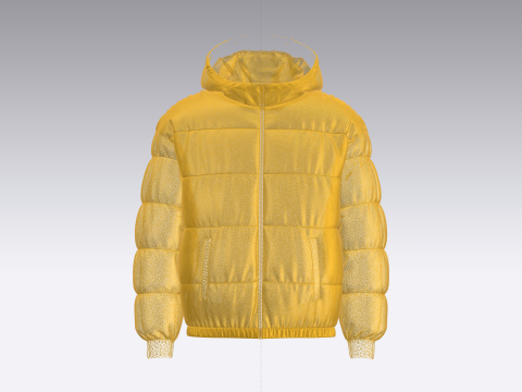 Mens Puffer Jacket 3D Model