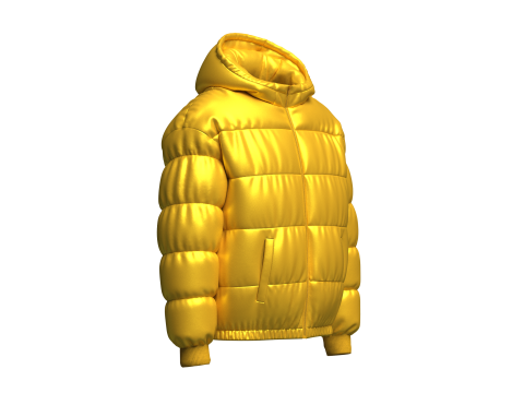 Mens Puffer Jacket 3D Model