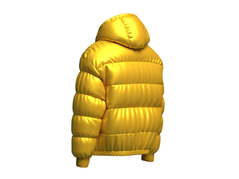 Mens Puffer Jacket 3D Model