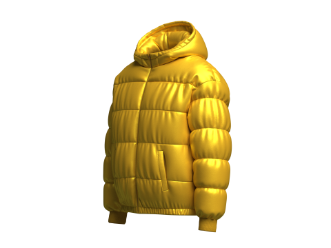 Mens Puffer Jacket 3D Model