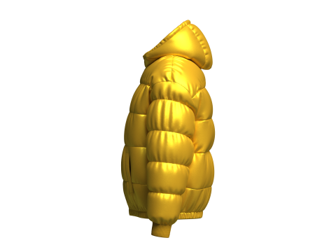 Mens Puffer Jacket 3D Model