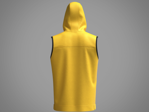 Mens Hooded Vest 3D Model