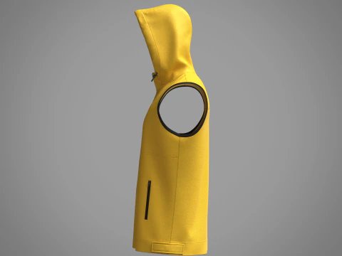 Mens Hooded Vest 3D Model