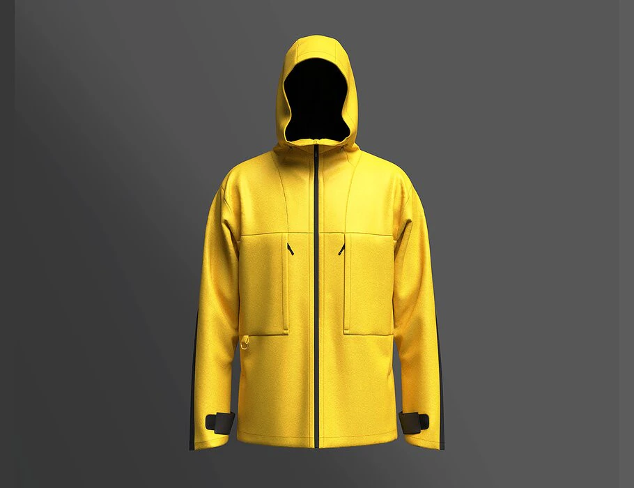 Mens Softshell Jacket 3D Model .c4d .max .obj .3ds .fbx .stl .blend 