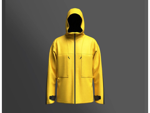 Mens Softshell Jacket 3D 모델