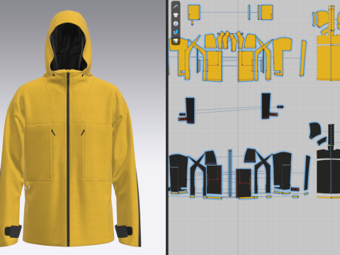 Mens Softshell Jacket 3D Модель