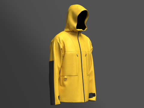 Mens Softshell Jacket 3D Модель