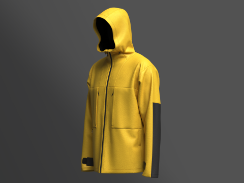 Mens Softshell Jacket 3D Модель
