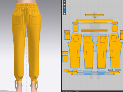 Womens Pant Modèle 3D