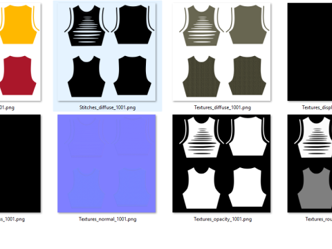 Ribbed Crop Top 3D Model