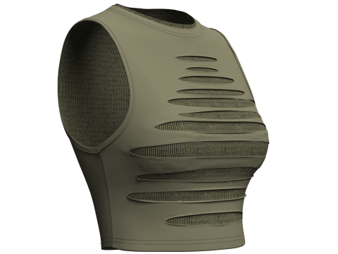 Ribbed Crop Top 3D Model