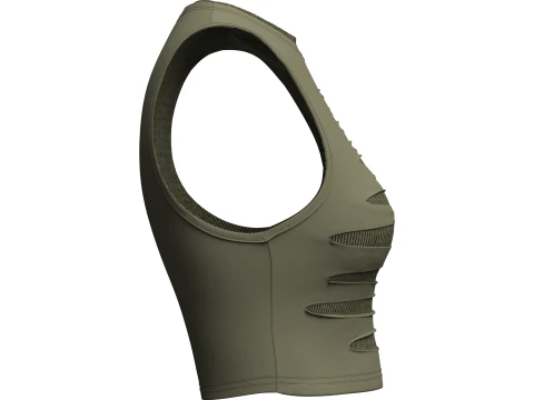 Geripptes Crop-Top 3D Modell