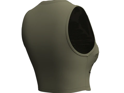 Geripptes Crop-Top 3D Modell