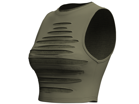 Ribbed Crop Top 3D Model