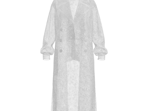 Womens long Coat 3D मॉडल