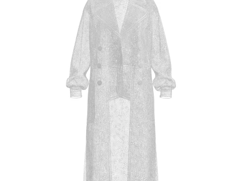 Womens long Coat 3D Model