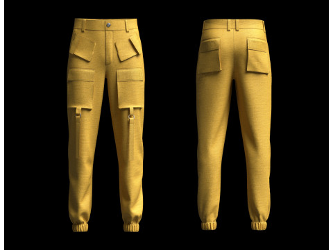 Mens Cargo Track Pant 3D Model